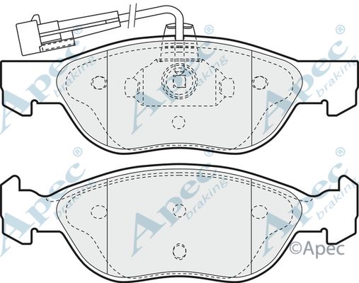 APEC BRAKING stabdžių trinkelių rinkinys, diskinis stabdys PAD938